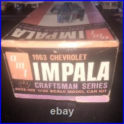 1/25 AMT Craftsmen 1963 Chevy Impala SS Rare Blue! Promo Quality Classic! N. O. S