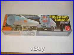 1/25 AMT Vintage GULF Fruehauf Tanker Semi-Trailer Kit Sealed! New Old Stock