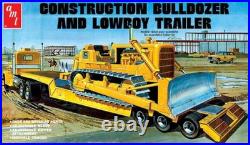 1/25 Construction Bulldozer and Lowboy Trailer (2 Kits)