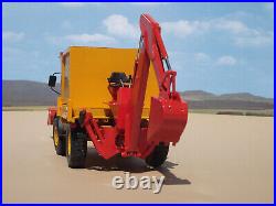 1/25 Mercedes Unimog 4x4 with front bucket and backhoe, built by Bill Ayer