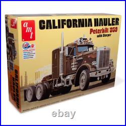 1/25 Scale Model Kit AMT Peterbilt 359 California Hauler with Sleeper, 300 Parts