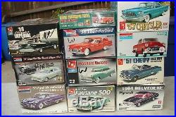 1 LOT (11) PLASTIC MODEL CAR KITS (builders)