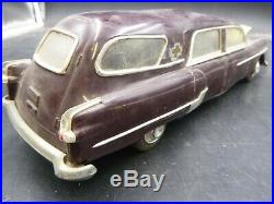 #1 Vintage amt 1951 Henney Packard Wind Up Ambulance / Hearse Car, 1/25 PROMO