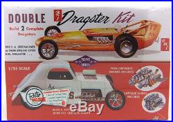 2010 discontinued AMT 646 1/25 Double Dragster 2 model kits in 1 in box new