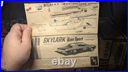 2 1966 Buick Skylark- AMT 1/25th scale model kit, original kit #6566-150