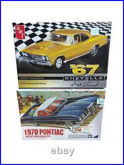 2 Model Kits AMT 1/25 1967 Chevy Chevelle + MPC 1970 Pontiac Bonneville Pick-Up