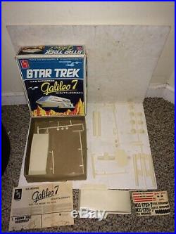 2 Vintage 60's/70's Star Trek AMT Model Kits, Sealed U. S. S. Enterprise, Galileo 7