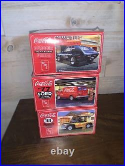 (3) AMT 125 Coca-Cola Plastic Model Kits AMT1173M, AMT1197M, AMT1166M