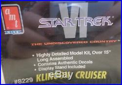 3 AMT Star Trek Model Kits USS Enterprise, Klingon Cruiser, Space Ship Set