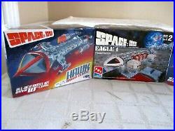 3- Mpc-amt- Space 1999 Hawk Mark IX & Eagle 1 Transporter Model Kits- 2-sealed