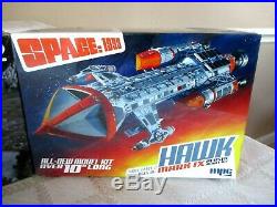 3- Mpc-amt- Space 1999 Hawk Mark IX & Eagle 1 Transporter Model Kits- 2-sealed