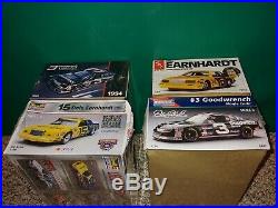 4 Vintage 80's/90's, 3 Sealed, Earnhardt NASCAR Model Kits, AMT #8046 T-Bird, Lumina