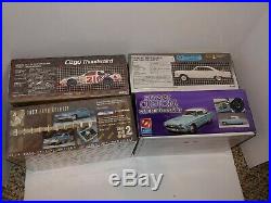 4 Vintage 90s Sealed Ford Car Model Kits, 63 Galaxie, 66 427 Fairlane, 66 T-Bird