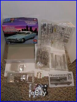4 Vintage 90s Sealed Ford Car Model Kits, 63 Galaxie, 66 427 Fairlane, 66 T-Bird