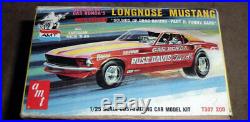 50 year old AMT Gas Ronda Longnoise Mustang Funny Car 100% unbuilt with record