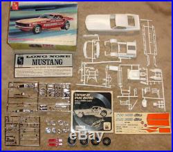 50 year old AMT Gas Ronda Longnoise Mustang Funny Car 100% unbuilt with record