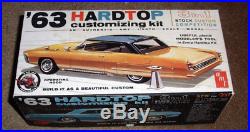 55 year old AMT 1963 Pontiac Bonneville 3in1 customizing kit 100% & unbuilt MINT