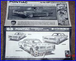 55 year old AMT 1963 Pontiac Bonneville 3in1 customizing kit 100% & unbuilt MINT