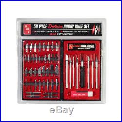 56 Piece Deluxe Hobby Knife Set (Skill 3) for Model Kits by AMT SCM047