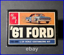 58 year old AMT 1961 Ford Galaxie Convertible 3in1 kit unbuilt complete