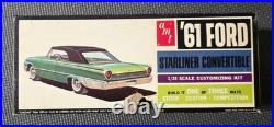 58 year old AMT 1961 Ford Galaxie Convertible 3in1 kit unbuilt complete