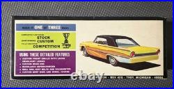 58 year old AMT 1961 Ford Galaxie Convertible 3in1 kit unbuilt complete
