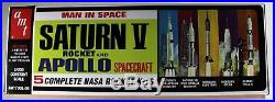 5 NASA Rocket Model Kits Saturn 1B/V & Apollo Spacecraft, Mercury, Gemini Titan