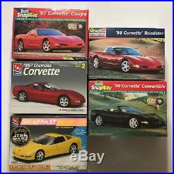 5 Sealed Revell/Monogram & AMT/ERTL'97 and'98 Corvette 1/25 Plastic Model Kits