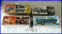 6-vintage Muscle Car Model Kits-amt-mpc-63 Corvette-corvair-mustang-gto-elcamino