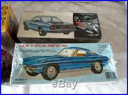 6-vintage Muscle Car Model Kits-amt-mpc-63 Corvette-corvair-mustang-gto-elcamino