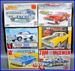 6pc New AMT REVELL 1/24 1/25 Model Kit DODGE PLYMOUTH Cuda Hemi Dart 300 Duster