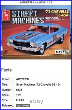 AMTERTL'72 Chevy Chevelle SS 454 Street Machine1/25#6536 F/S kit rare1983 Last 1