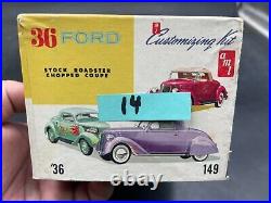 AMT 149 #14 1936 FORD STOCK ROADSTER/CHOPPED COUPE ORIGINAL VINTAGE KIT 1/25 McM