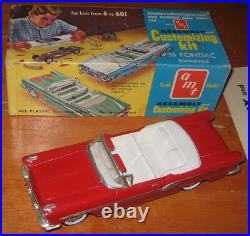 AMT 1958 Pontiac Bonneville Convertible 125 Scale Kit 6PK Nice Built in Box 58