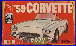 AMT 1959 CORVETTE CONVERTIBLE 125 Model Kit #T393 Issue 1970 Vintage NOS