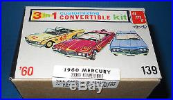 AMT 1960 Mercury Convertible 3 in1 Model Kit-Rare #33360 Case Fresh-NEVER Opened