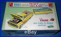 AMT 1961 Ford F-100 Pickup-3 in 1 Kit withTrailer K-131-Near MINT-Complete