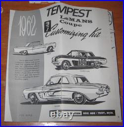 AMT 1962 Pontiac Tempest Hardtop Annual Kit # K-6022 Stock Parts Only & Box 62