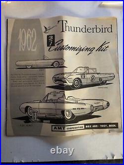 AMT 1962 Thunderbird Convertible 3 in 1 Customizing Kit Open Box Ford T-Bird