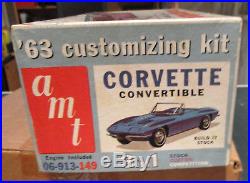 AMT 1963 Corvette Convertible unbuilt original annual 1/25 model kit Chevrolet