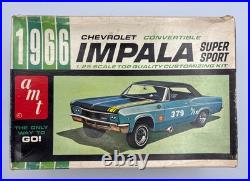 AMT, 1966 Chevrolet Impala, Convertible SS, 1/25 Scale, Model Kit, 6716-200 Rare