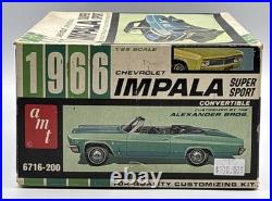 AMT, 1966 Chevrolet Impala, Convertible SS, 1/25 Scale, Model Kit, 6716-200 Rare