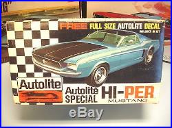 Amt 1968 Ford Autolite Special Hi-per Mustang #t147-150 68 Mpc Rare Mint 1/25