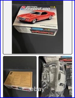 AMT 1969 Pontiac Firebird Professional Built Model Kit Silver Blue Interior 400