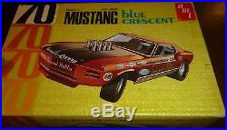 AMT 1970 FORD MUSTANG BLUE CRESCENT Model Car Mountain 1/25Y729-200