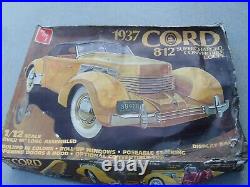 AMT 1/12 Scale 1937 Cord 812 Supercharged Convertible Coupe Model Kit AS IS