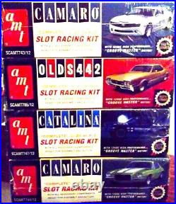 AMT 1/24 1/25 NEW ALL 8 SET of SLOT CAR KITS CHASSIS HARD BODY BOX + REVELL COX