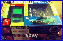 AMT 1/24 1/25 NEW ALL 8 SET of SLOT CAR KITS CHASSIS HARD BODY BOX + REVELL COX