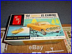 AMT 1/25 1964 CHEVELLE EL CAMINO WithBOAT 3IN1 PLASTIC MODEL KIT UNBUILT 8734-200