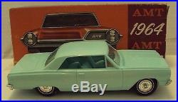 AMT 1/25 1964 Chevrolet Malibu Chevelle Friction Lt. Blue Green Promo With Box